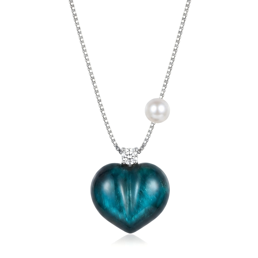 Angel's Heart: Heart-Shaped Crystal Necklace | Personalized Birthstone Edition