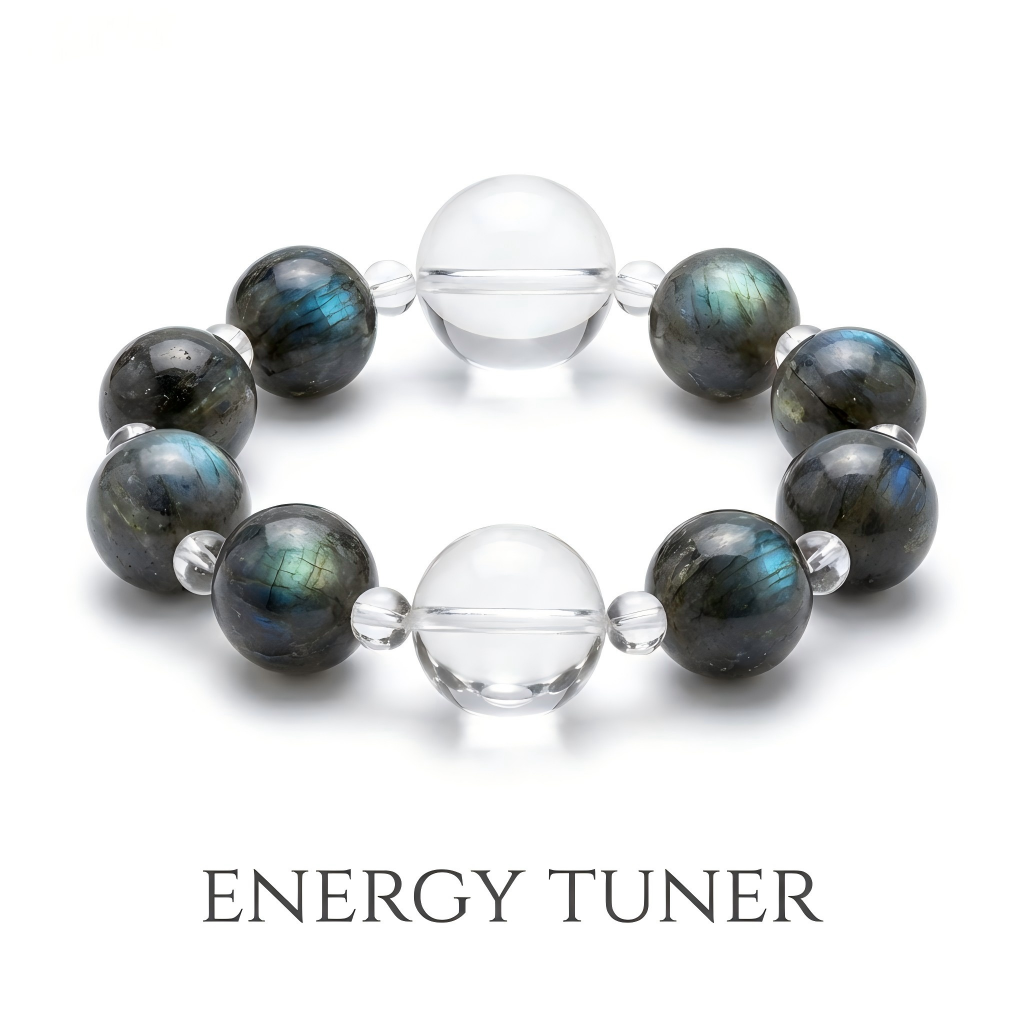 Stardust Echoes: Canadian Natural Labradorite Bracelet — Birthday Inscription Edition