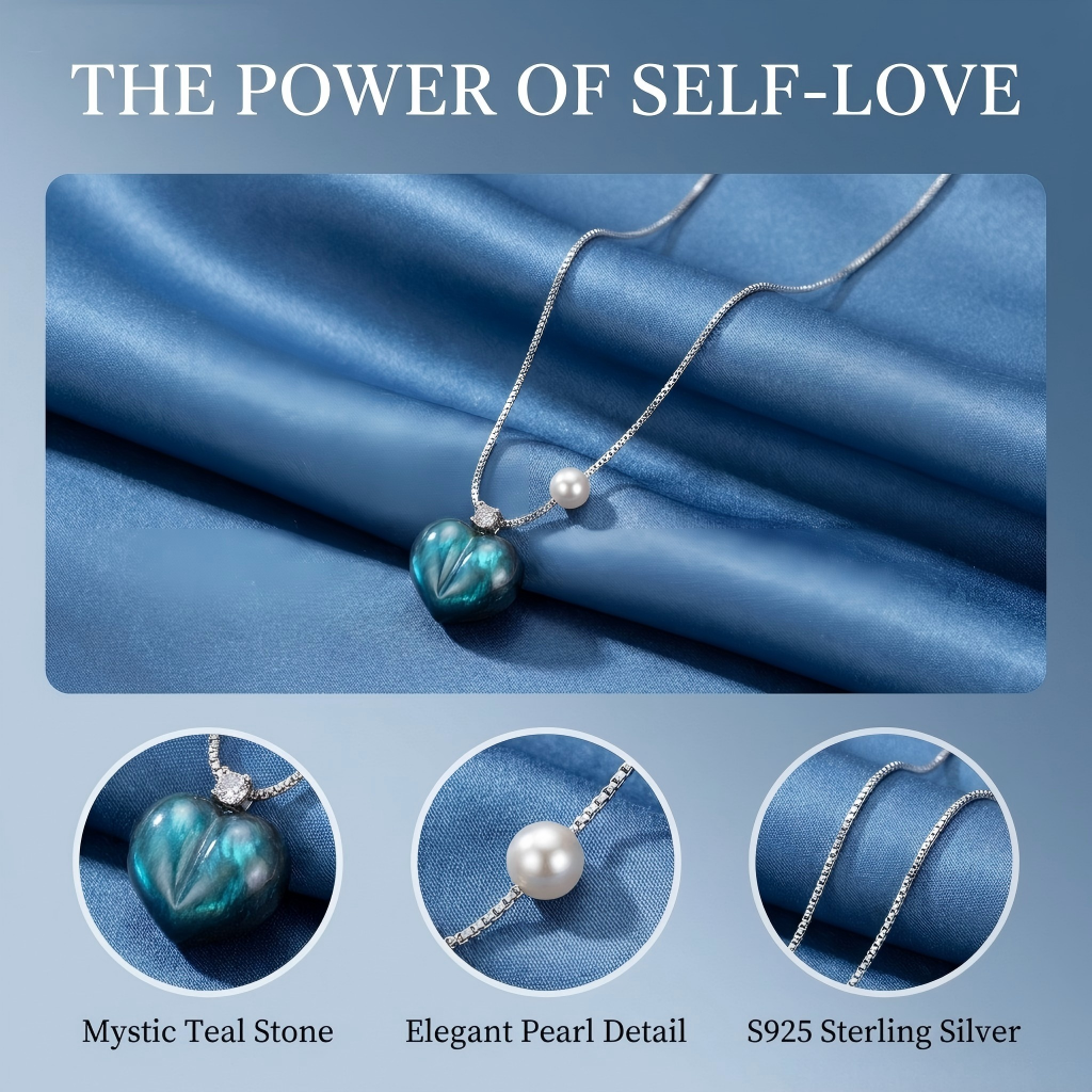 Angel's Heart: Heart-Shaped Crystal Necklace | Personalized Birthstone Edition - Image 5