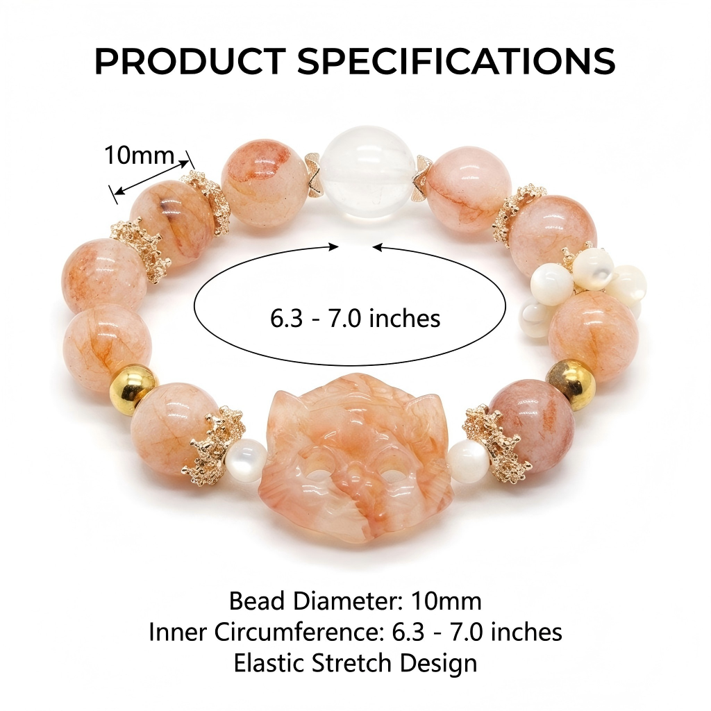 Crimson Mist Spirit Fox: Taoist Birth-Date Seal Bracelet - Image 7
