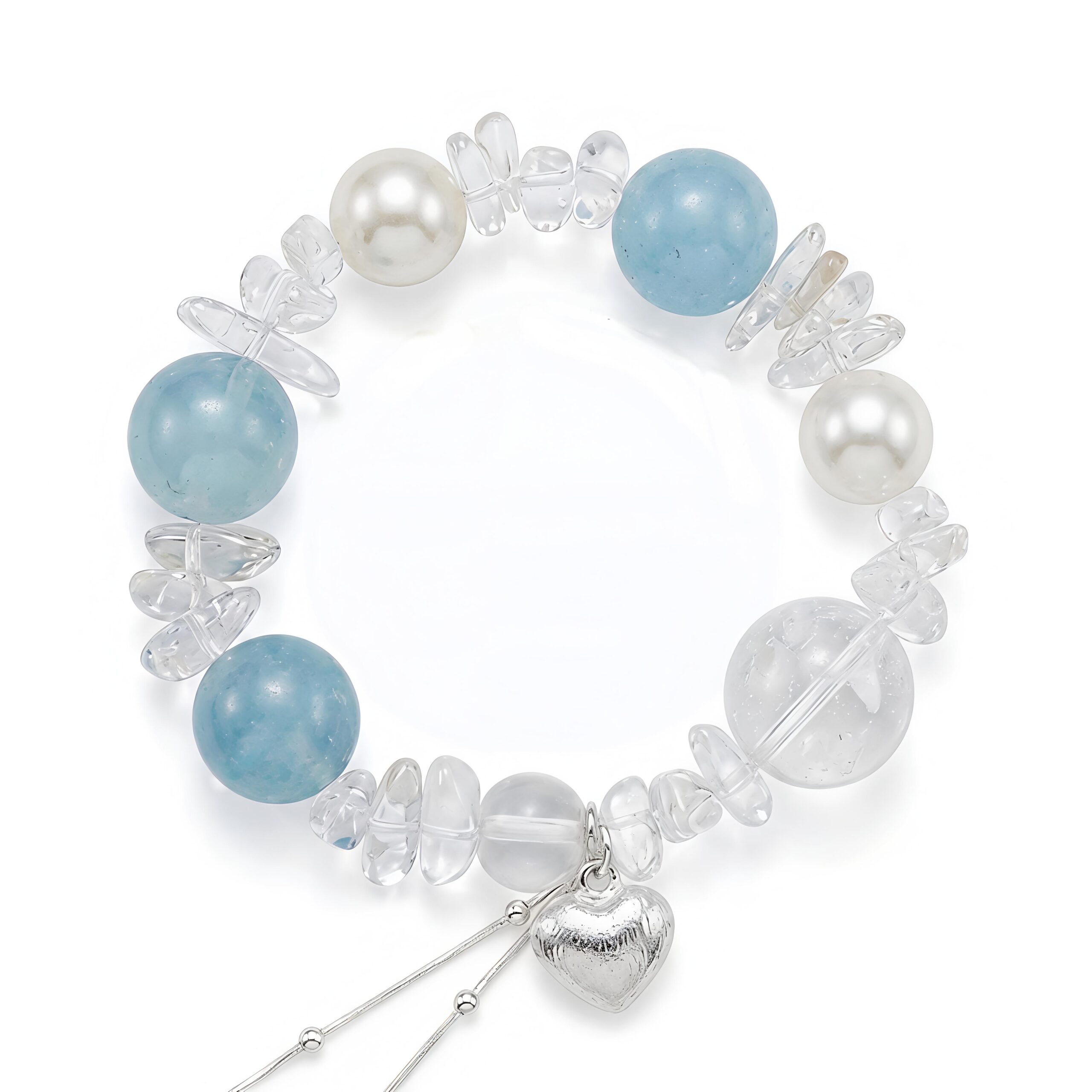 Serene Seas, Listening to the Heart — Aquamarine Mindfulness & Healing Bracelet | Custom Birthstone Edition